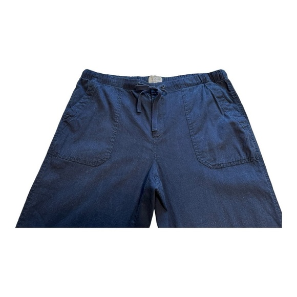 Loft | Lou & Grey Navy Blue Linen Blend Pants - Size Large - Picture 3 of 15